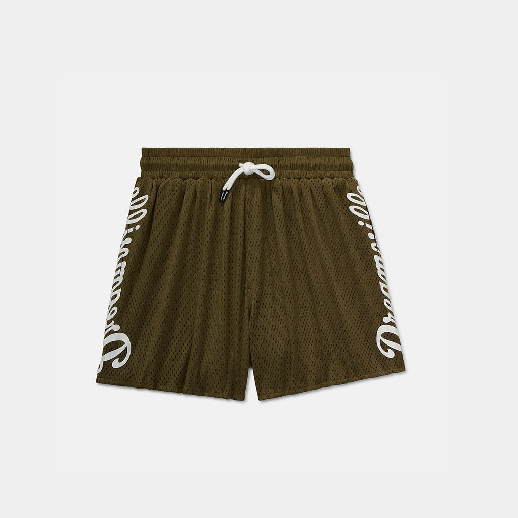 Dreamville Script Mesh Shorts Brown/White