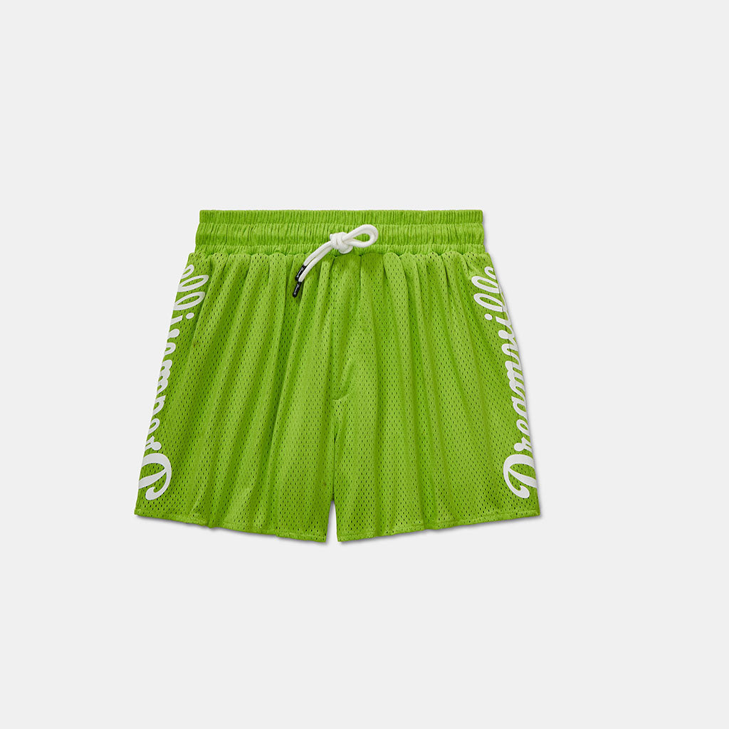 Dreamville Script Mesh Shorts Light Green/White