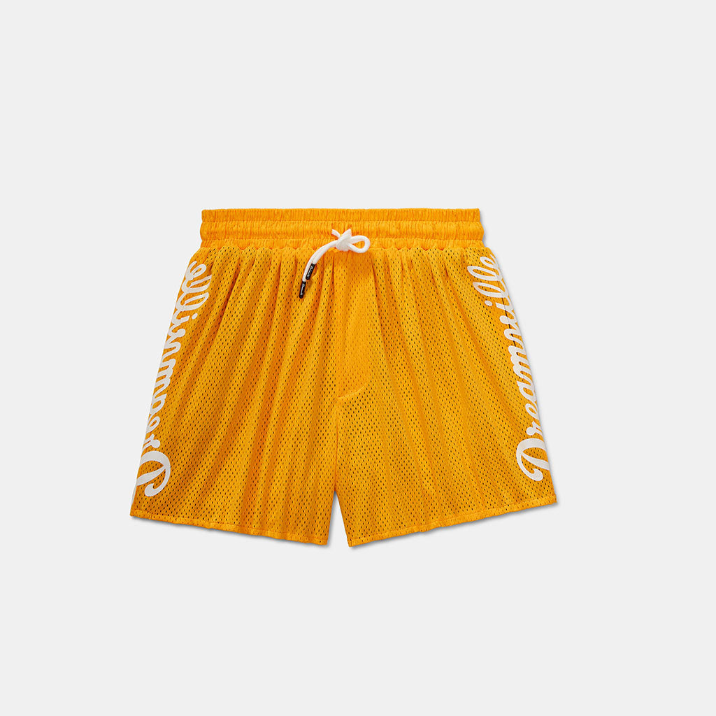 Dreamville Script Mesh Shorts Orange/White