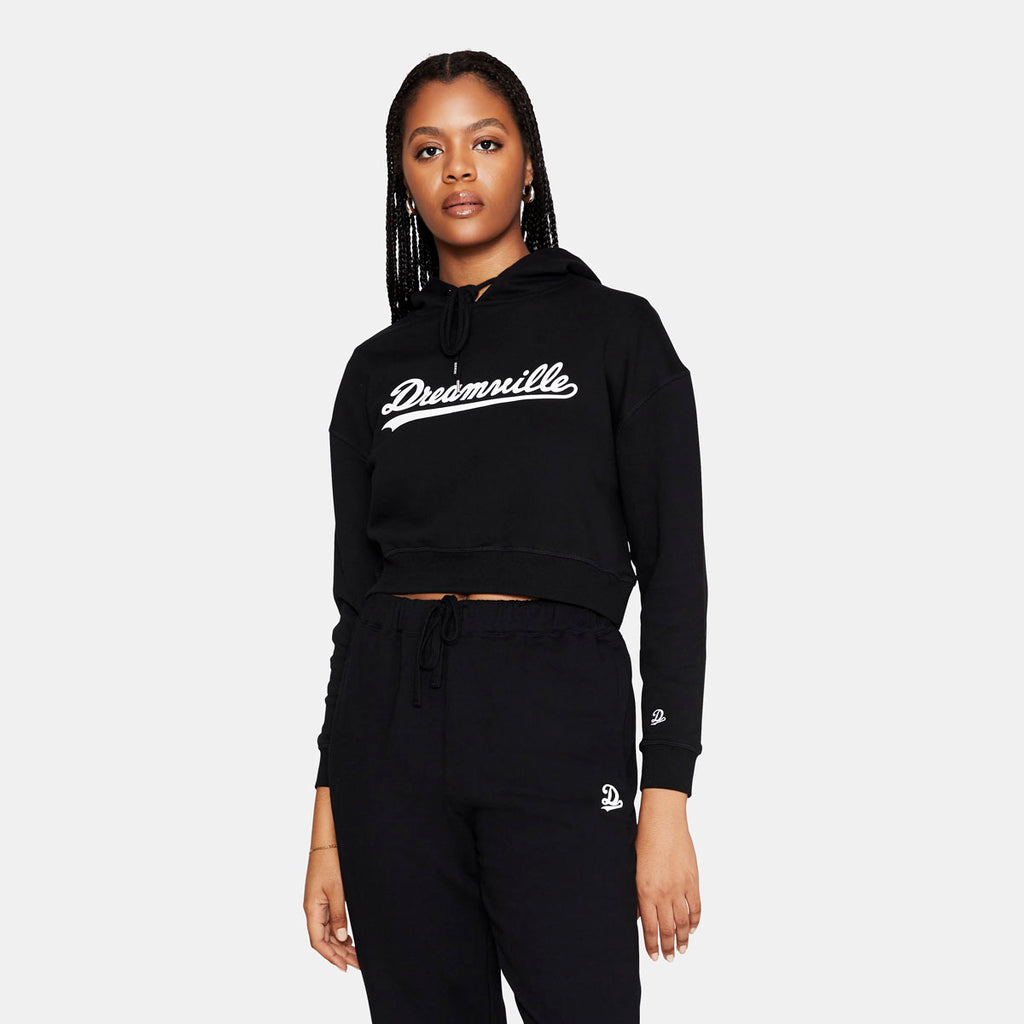 Dreamville Classic Cropped Logo Hoodie Black/White – Dreamville Official  Store